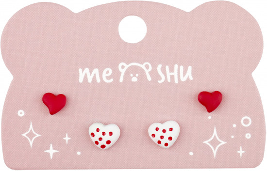 Комплект серёг «Hearts»