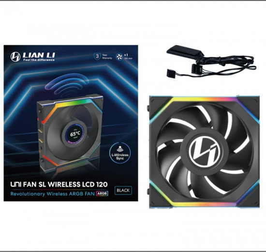 Вентилятор для корпуса Uni Fan SL Wireless LCD 120mm No controller G99.12SLLCD1W1B.00