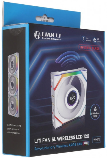 Вентилятор для корпуса Uni Fan SL Wireless LCD 120 Reverse Blade, G99.12RSLLCD1W1W.00