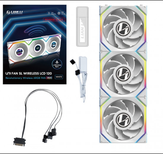 Вентилятор для корпуса Uni Fan SL Wireless LCD 120 ARGB Reverse Blade 12RSLLCD1W3W