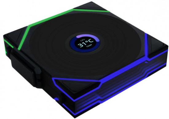 Вентилятор для корпуса Uni Fan TL140 LCD Wireless RGB