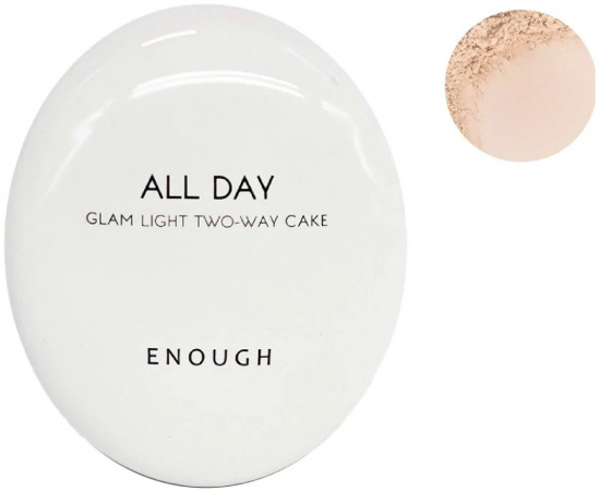 Пудра для лица компактная с запаской «All Day Glam Light Two-Way Cake» SPF28 PA++, оттенок 23