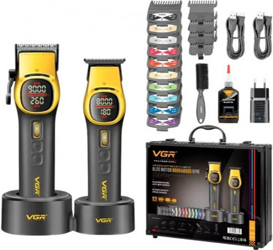 Набор для стрижки волос 2 в 1 VGR V-858 S2 Gold