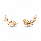 Серьги из золочёного серебра