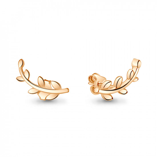 Серьги из золочёного серебра