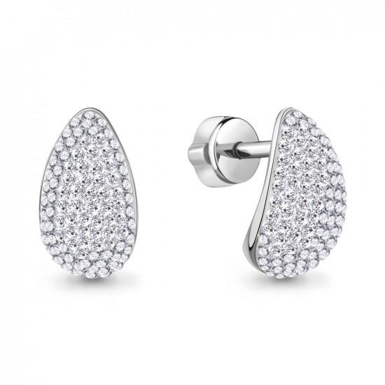 Серьги из серебра со стеклом