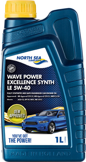 Моторное масло Wave Power Excellence Synth LE 5W-40