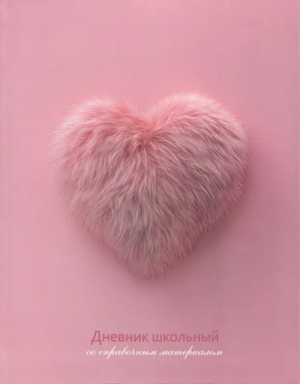 Дневник школьный «Меховое сердечко»