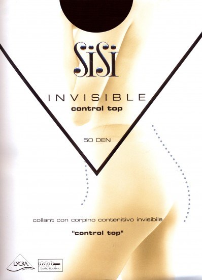 Колготки с утяжкой «SiSi Invisible Control Top 50» (nero, 50 den)