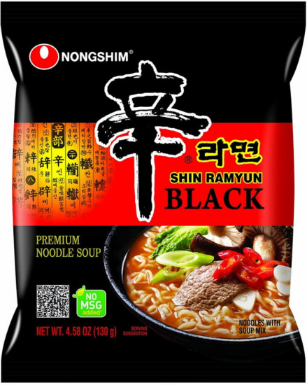 Лапша быстрого приготовления со вкусом острой говядины «Shin Ramyun Black»
