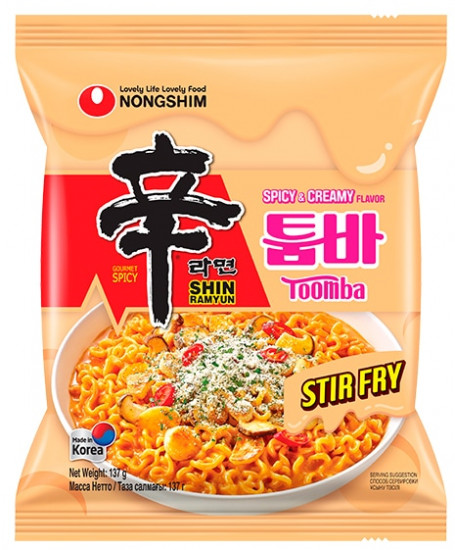 Лапша быстрого приготовления с острым сырно-сливочным вкусом «Shin Ramyun Toomba»