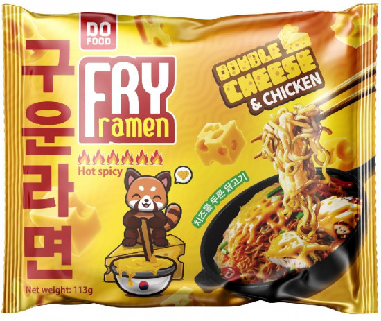 Лапша быстрого приготовления «Fry Ramen Double cheese with chicken. Двойной сыр со вкусом курицы»