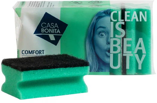 Набор губок для мытья посуды с чистящим слоем «Comfort»