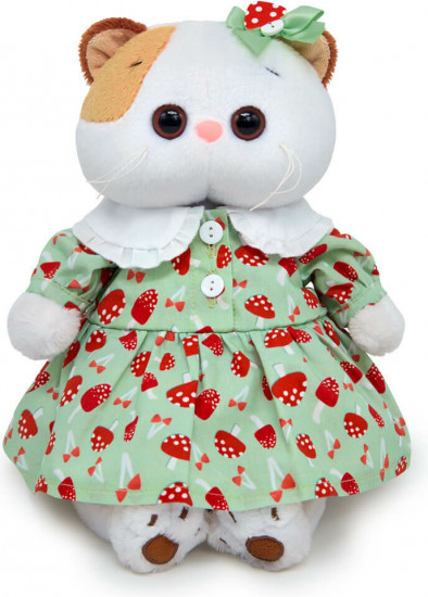 Игрушка мягкая «Кошка Ли-Ли в платье с мухоморами»