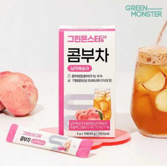 Напиток на основе комбучи со вкусом персика «Kombucha Flat Peach»