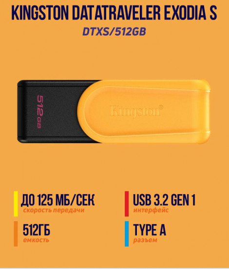 Флеш-накопитель Kingston DTXS/512GB