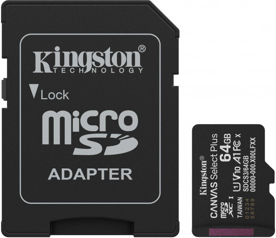 Карта памяти microSDXC Class 10 UHS-I Kingston SDCS3/64GB