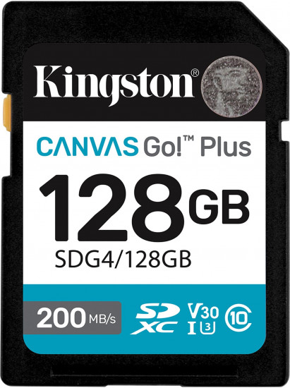 Карта памяти SD Class 10 U3 Kingston SDG4/128GB