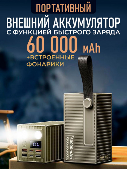 Внешний аккумулятор Power Bank 60000 mAh