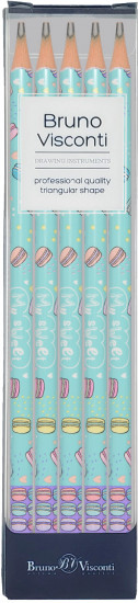 Набор карандашей чернографитовых «ArtGraphix. Zefir. My sweet. Макаруны»