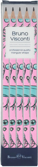 Набор карандашей чернографитовых «HappyGraphix. Life style. Pink dream»