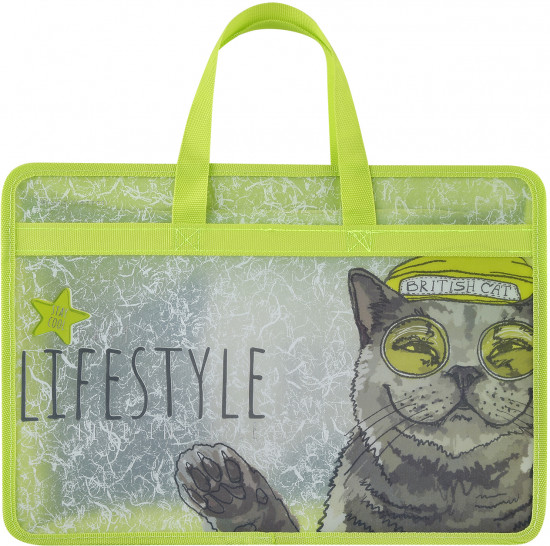 Папка-портфель на молнии «Easy life. British cat»