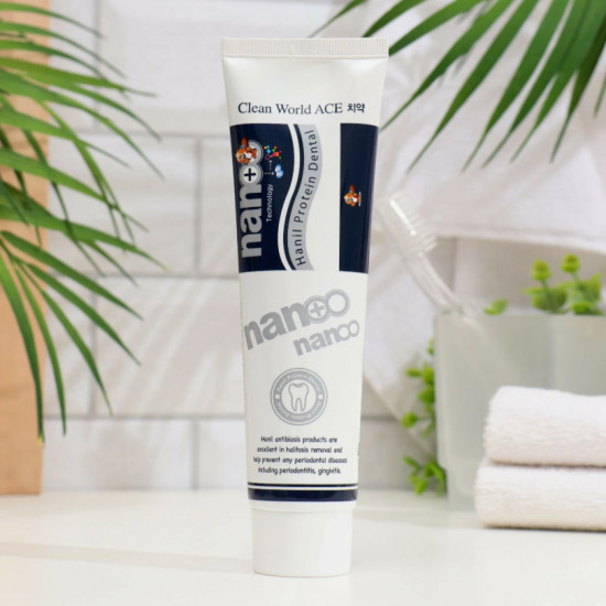 Зубная паста с серебром и протеином «Nano Clean World ACE Dental Toothpaste»