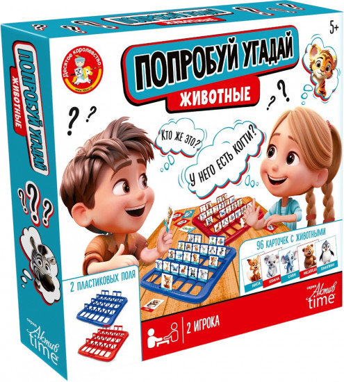 Игра настольная «Попробуй угадай. Животные»