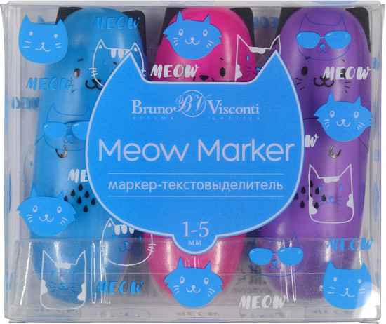 Набор текстовыделителей «Meow Marker»