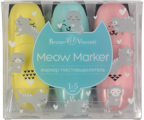 Набор текстовыделителей «Meow Marker»