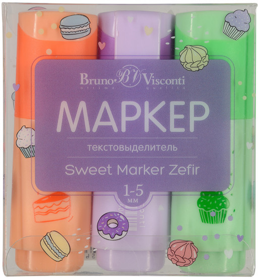 Набор текстовыделителей «Sweet marker Zefir»