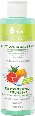 Гель для душа и скраб 2 в 1 с эфирным маслом грейпфрута «Cleansing Line Body wash & scrub 2 in 1»
