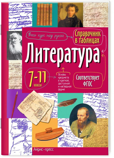 Справочник в таблицах. Литература. 7-11 класс