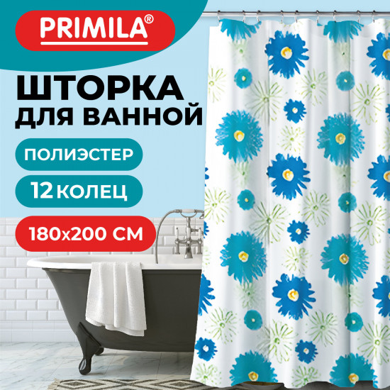 Штора для ванной «Цветы»
