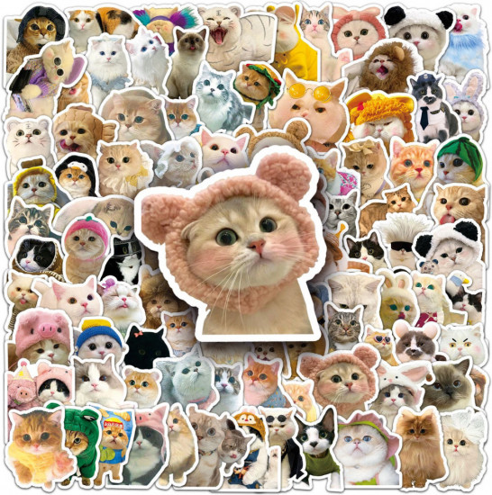 Наклейки «100 кошек»