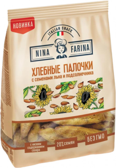 Палочки хлебные с семенами льна и подсолнечника