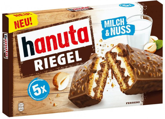 Вафли с шоколадом и орехами «Hanuta Riegel»