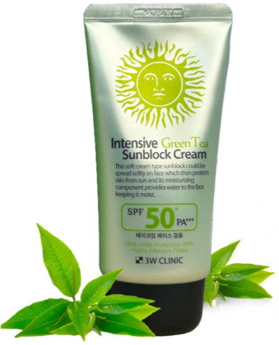 Крем для лица с зеленым чаем солнцезащитный «Intensive Green Tea Sunblock Cream» SPF 50+ PA+++