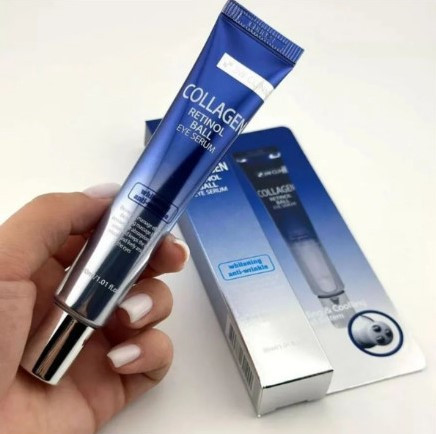 Серум-массажер для кожи вокруг для глаз с коллагеном и ретинолом «Сollagen Retinol Ball Eye Serum»