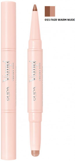 Помада-карандаш двусторонняя для губ «Creamy Duo», тон 015 Fair Warm Nude