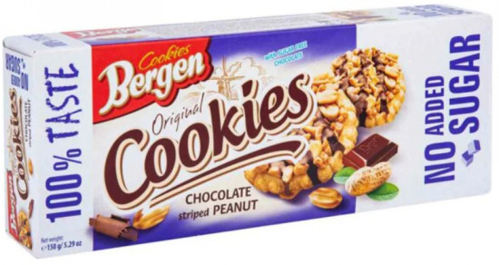 Печенье «Cookies Chocolate striped Peanut»