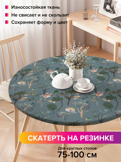 Скатерть круглая на резинке «Природа»