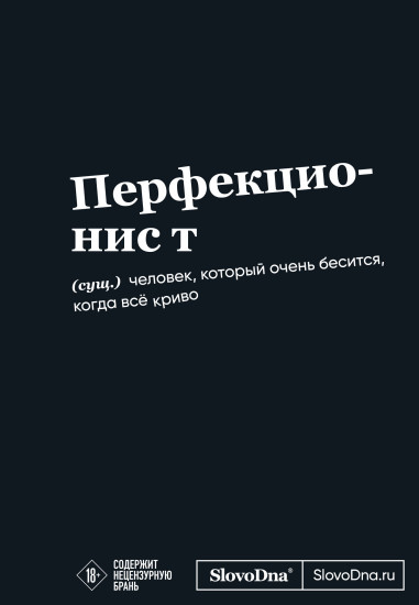 Блокнот мотивационный «SlovoDna. Перфекционист»