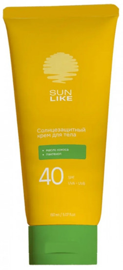 Крем солнцезащитный для лица с маслом кокоса и пантенлом, SPF 40