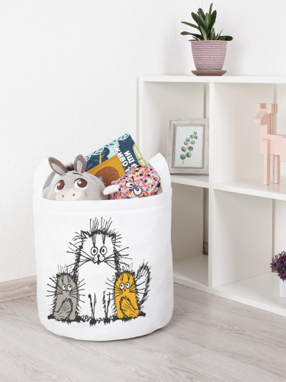 Корзина для хранения игрушек «Мохнатые коты»