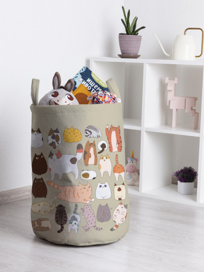 Корзина для хранения игрушек «Котовечеринка»
