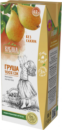 Сок грушевый «Кубана»