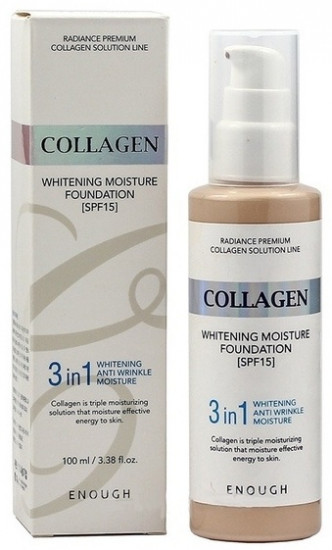 Тональный крем для лица SPF15 «Collagen Whitening Moisture Foundation 3 in 1», оттенок 13