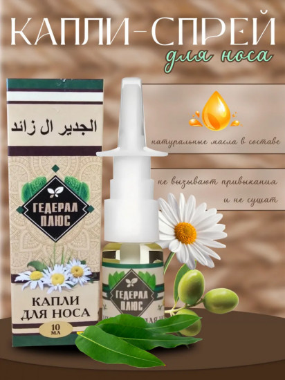 Капли-спрей для носа «Гедерал плюс»