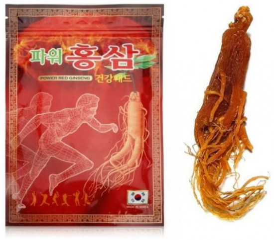 Пластырь согревающий обезболивающий с красным женьшенем «Power Red Ginseng»